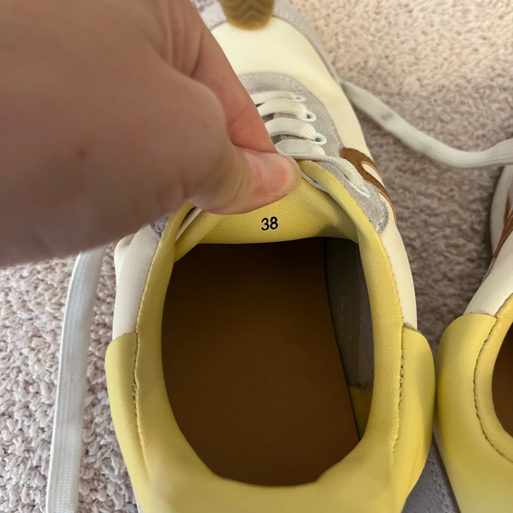 Loewe (look-alike) Yellow and White Sneakers Casual Style